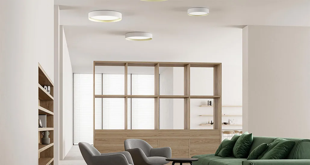 Ginevra ceiling light is a contemporary LED ceiling light with aluminium frame and is suitable for hospitality and office spaces.